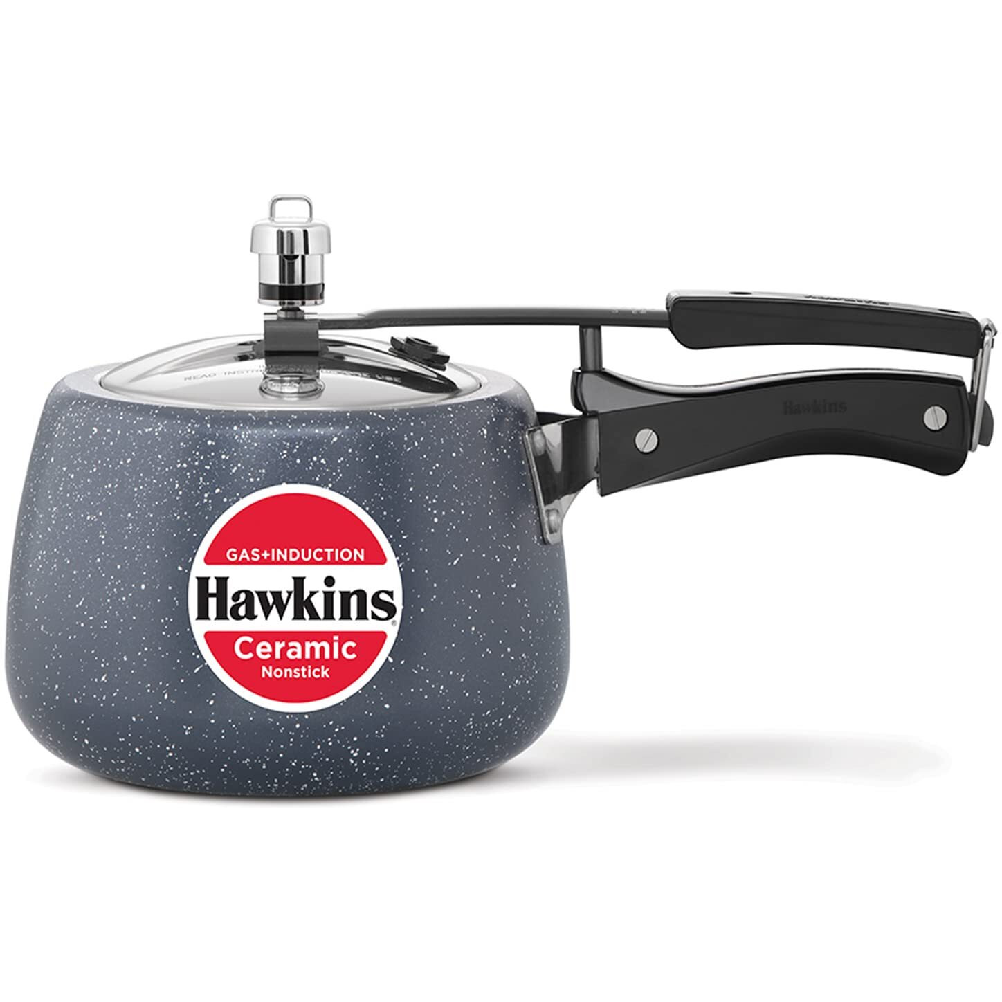 Hawkins 3 Litre Ceramic Nonstick Pressure Cooker, Induction Inner Lid Cooker, Granite Contura Shaped Cooker, Best Cooker (Icc30), 3 Liter