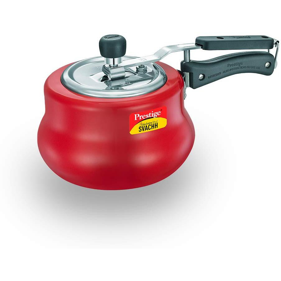 Prestige Svachh, 10752, 3 litre, Nakshatra Duo Red Handi, with Deep Lid for Spillage Control, Aluminium, Inner Lid