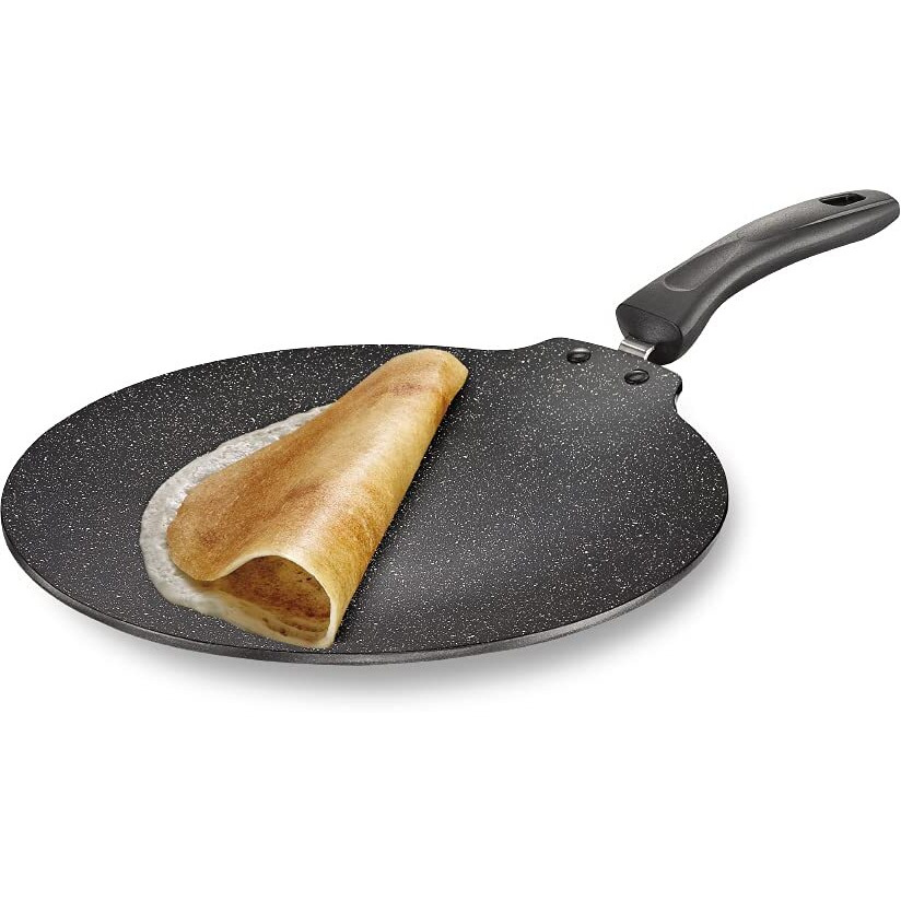 Prestige Omega Deluxe Granite 30cm Non-Stick Dosa Tawa|Scratch and Abrasion Resistant |Gas & Induction Compatible|2 Years Warranty