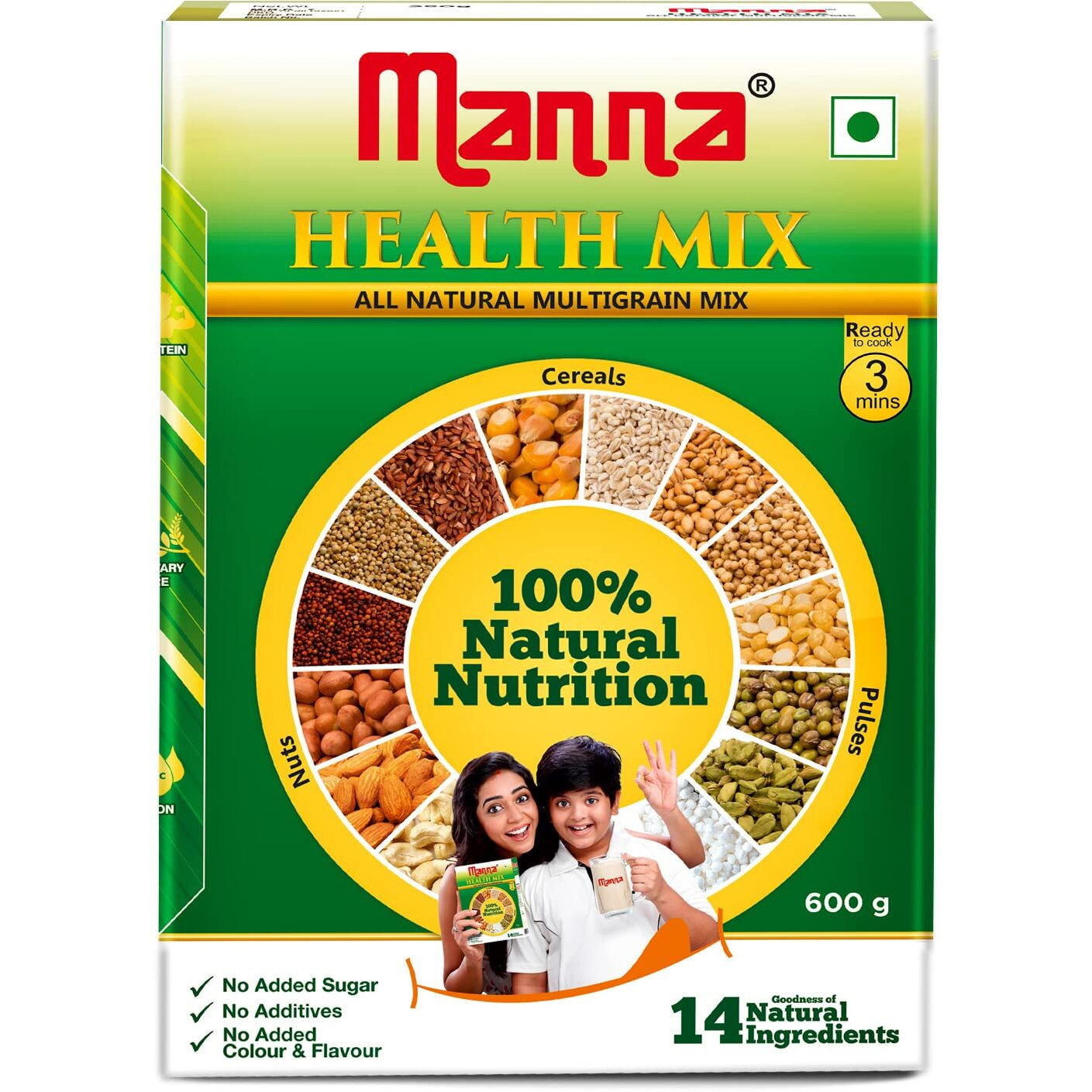 Manna Health Mix 600g | Health and Nutrition Drink | Millets, Nuts, Cereals & Pulses | Sathu maavu | Porridge Mix