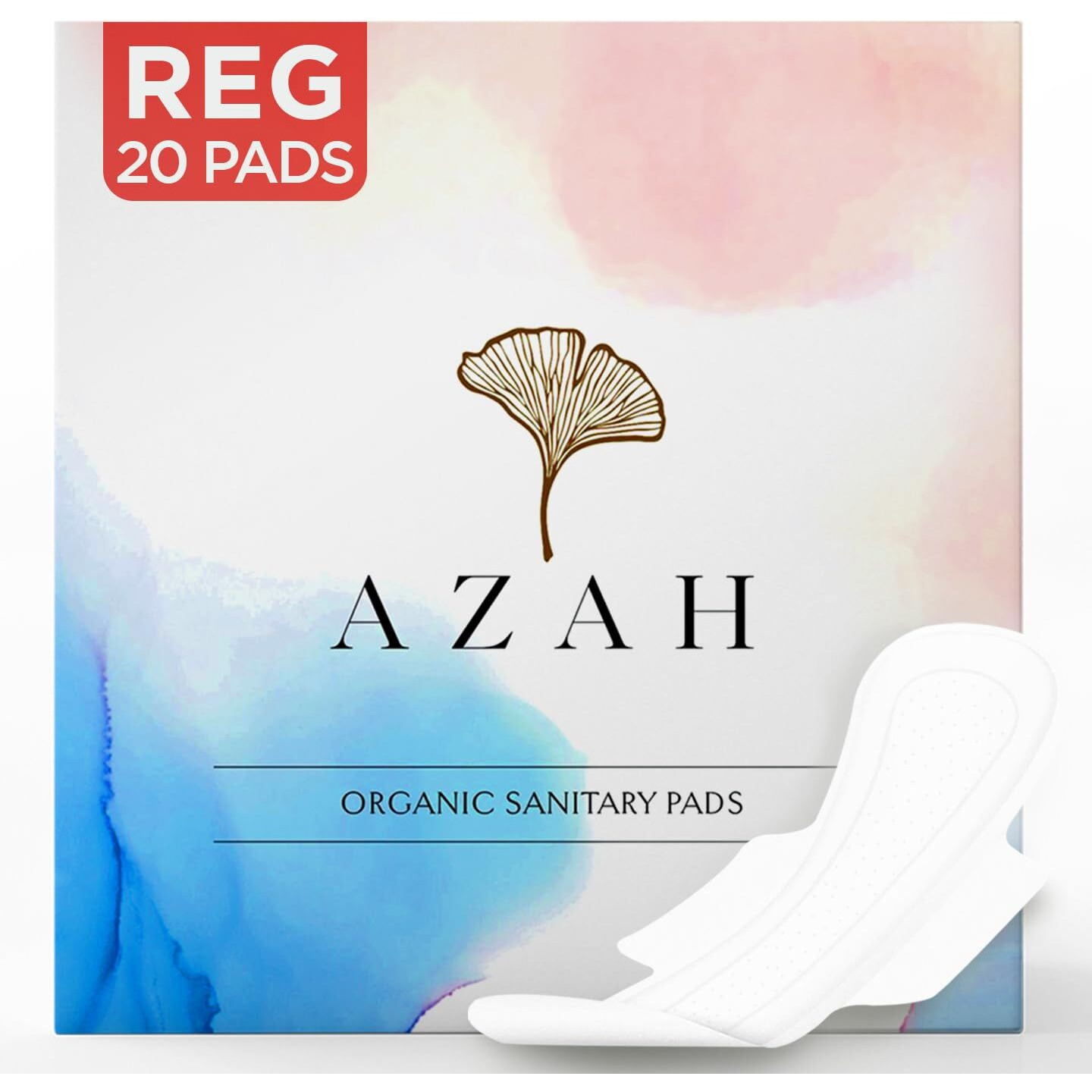 AZAH Sanitary Pads for Women (Pack of 20 Regular) 100% Organic Sanitary Pads for Women Cotton Sanitary Pads for Women | Without Disposable Bag