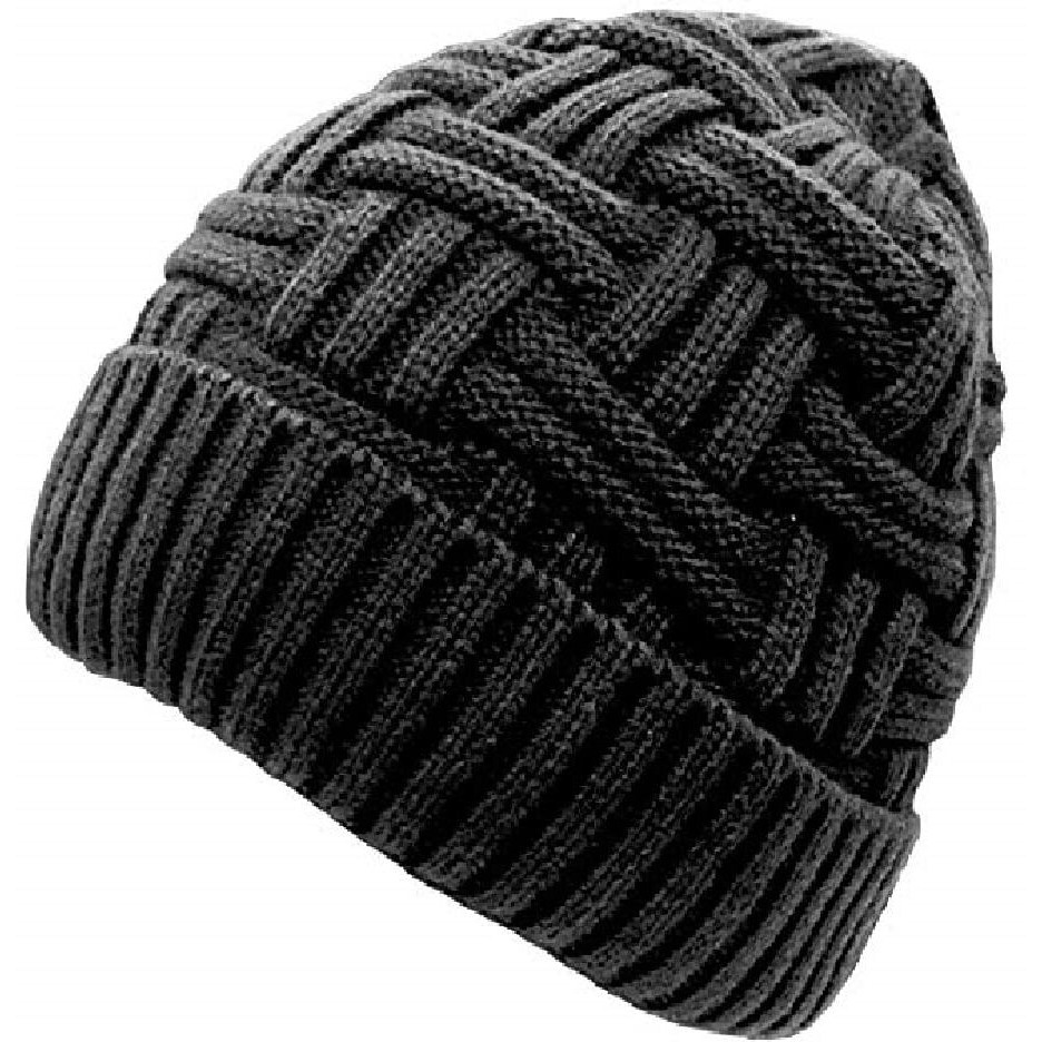 Gajraj Unisex Wool, Acrylic Skull Cap (Pack Of 1) (GC5G_Coal Grey_Free Size)