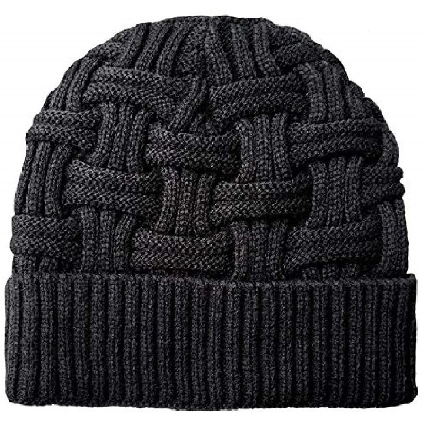 Gajraj Unisex Wool, Acrylic Skull Cap (Pack Of 1) (GC5G_Coal Grey_Free Size)