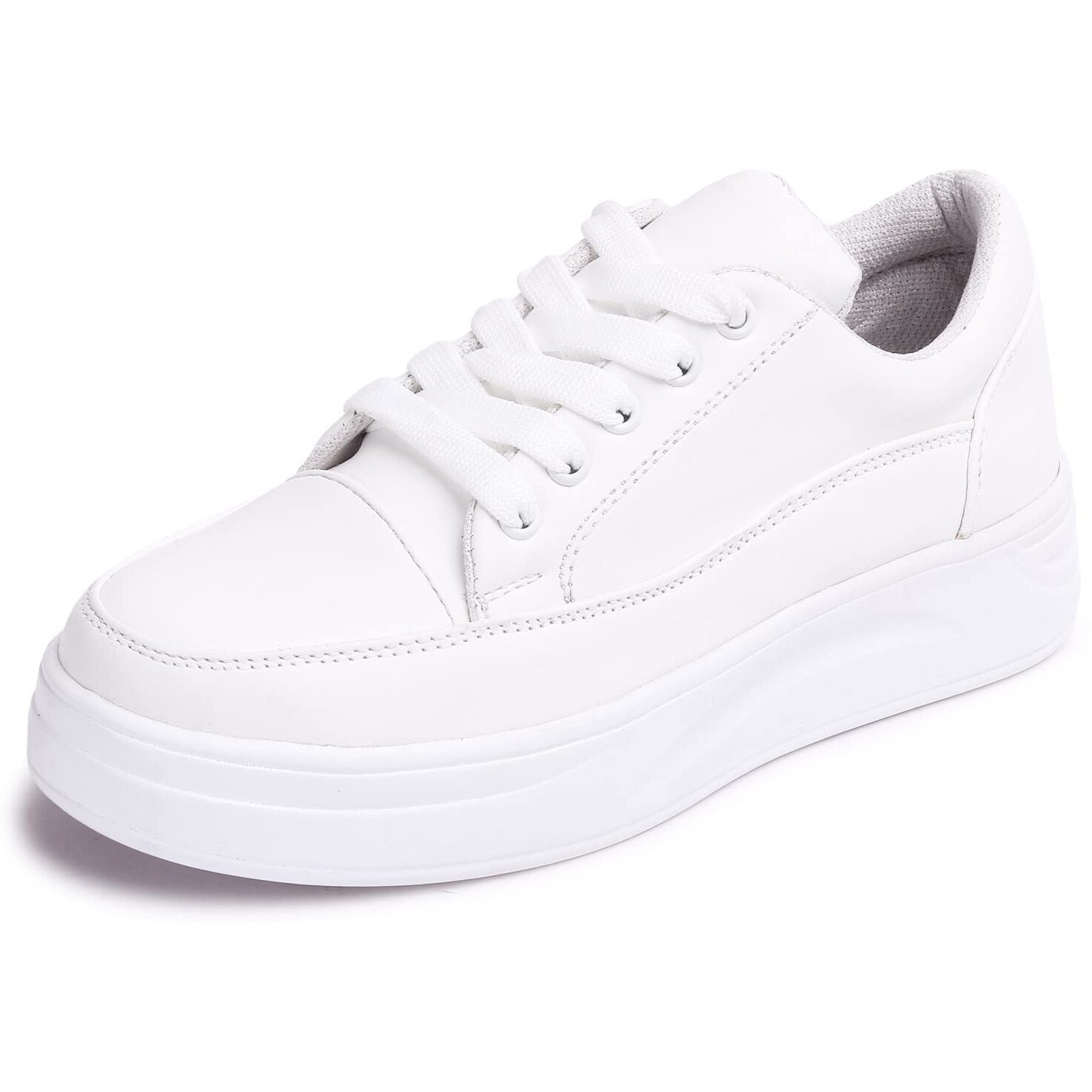 Vendoz Women White Stylish Casual Sneakers - 41 EU