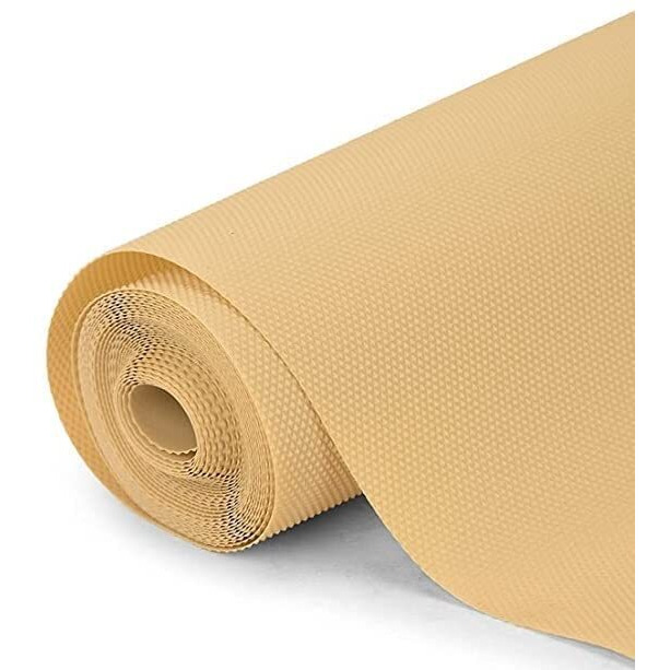 KayJen (60 cm X 10 m) EVA Anti Slip Mat/Sheet for Fridge, Bathroom, Kitchen, Drawer, Shelf Liner, 400 GSM (Caramel Brown),Ethylene Vinyl Acetate