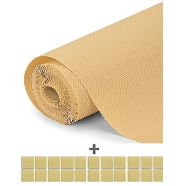 KayJen (60 cm X 10 m) EVA Anti Slip Mat/Sheet for Fridge, Bathroom, Kitchen, Drawer, Shelf Liner, 400 GSM (Caramel Brown),Ethylene Vinyl Acetate