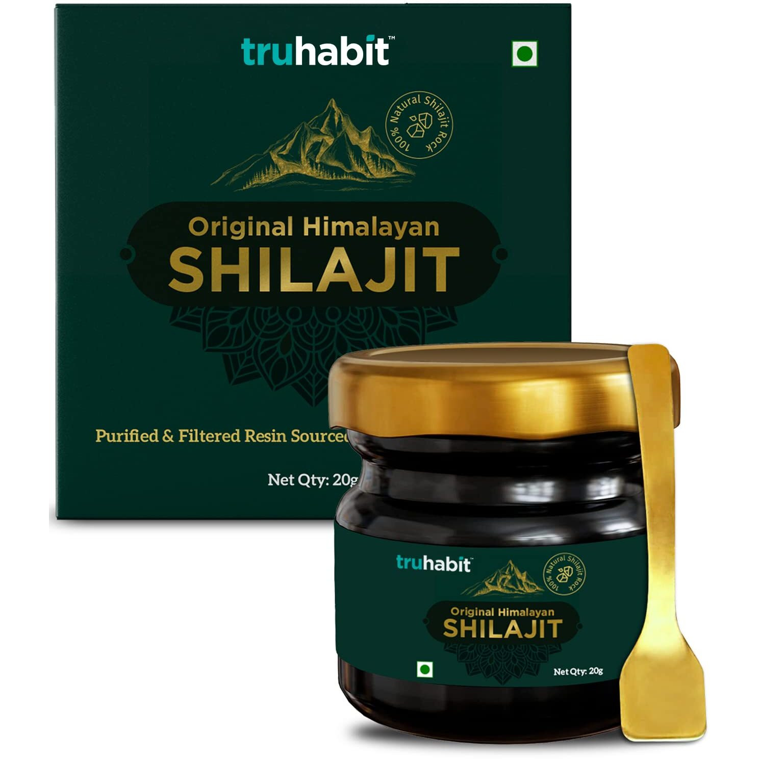 TruHabit Original Himalayan Shilajit for Man/Woman (20g), Shilajit Original Resin, Silajit Original Himalayan Natural Stamina Booster for Men, Lab-Tested Shilajit Resin