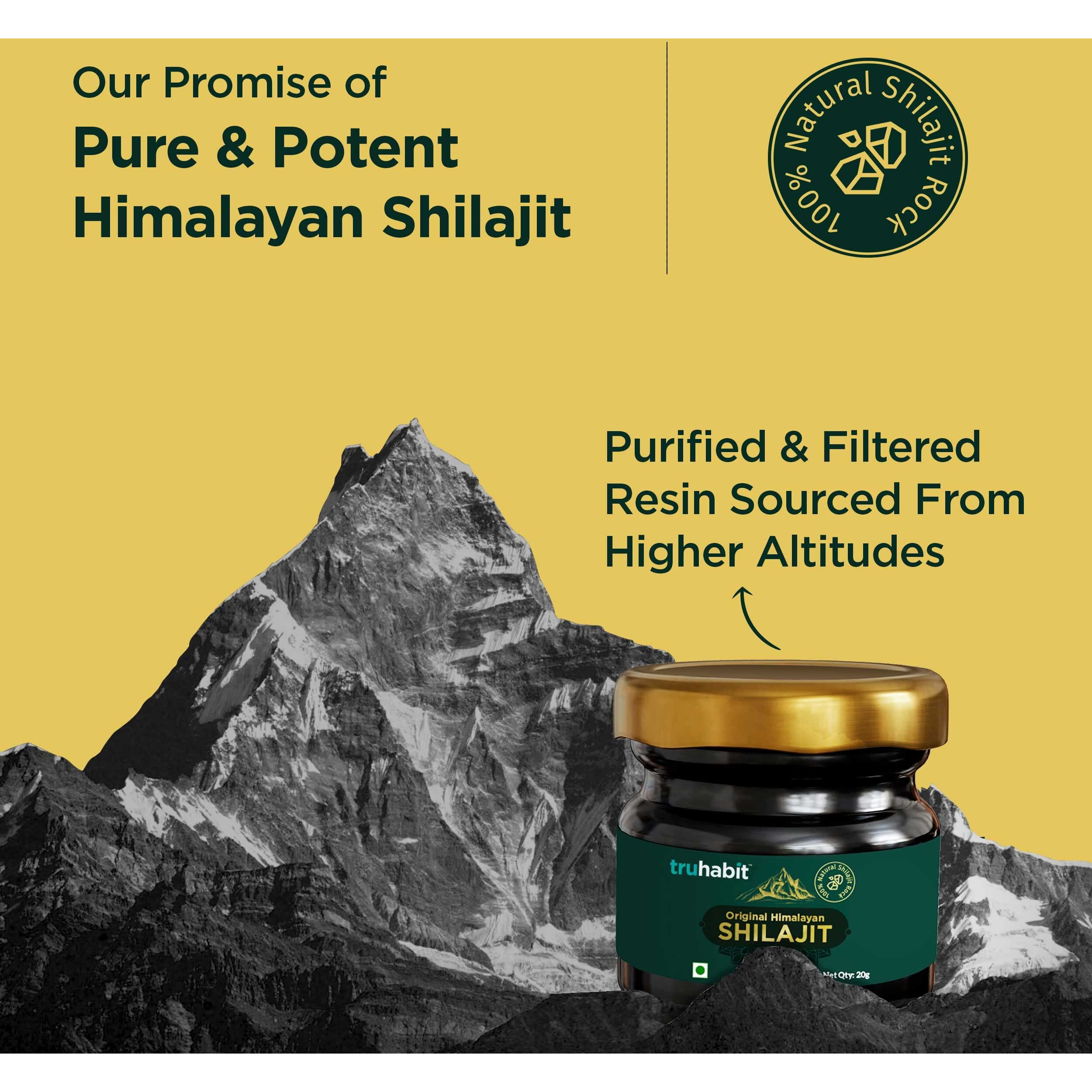 TruHabit Original Himalayan Shilajit for Man/Woman (20g), Shilajit Original Resin, Silajit Original Himalayan Natural Stamina Booster for Men, Lab-Tested Shilajit Resin