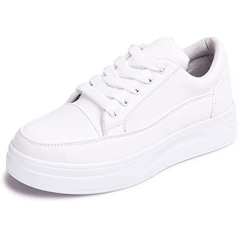 Vendoz Women White Stylish Casual Sneakers - 40 EU