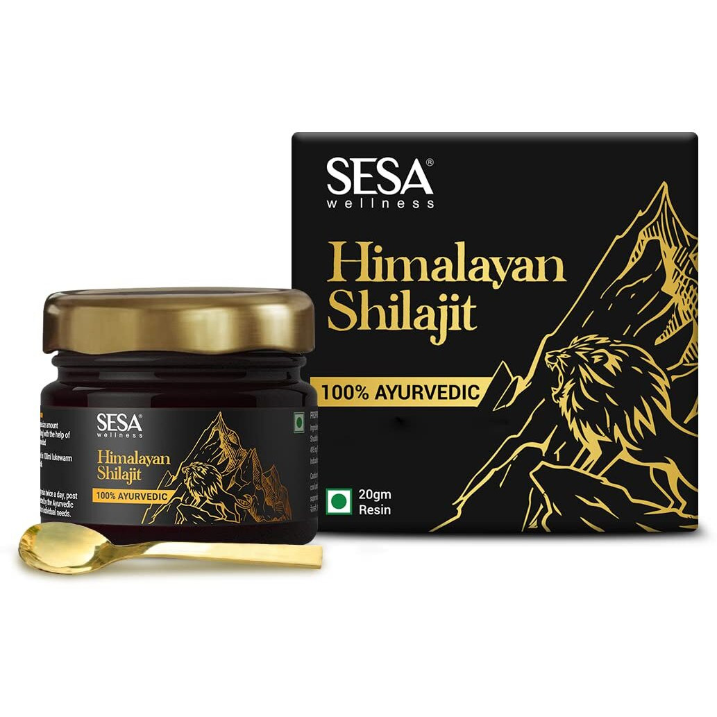 SESA Himalayan Shilajit/Shilajeet Resin 20g -100% Ayurvedic Helps boost Strength, Endurance & Immunity - 60%+ Fulvic Acid |Contains Lab Certificate