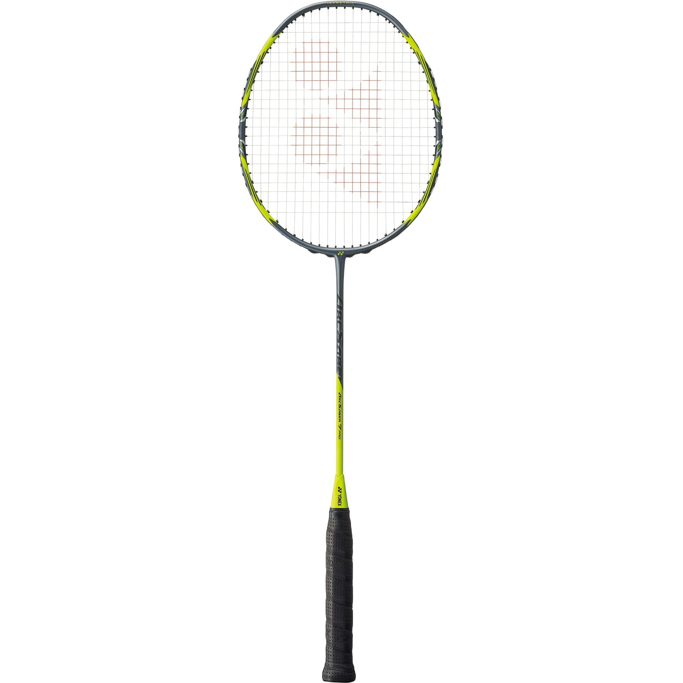 YONEX Arcsaber 7 Play Strung Graphite Badminton Racquet with Full Cover (Grey/Yellow)