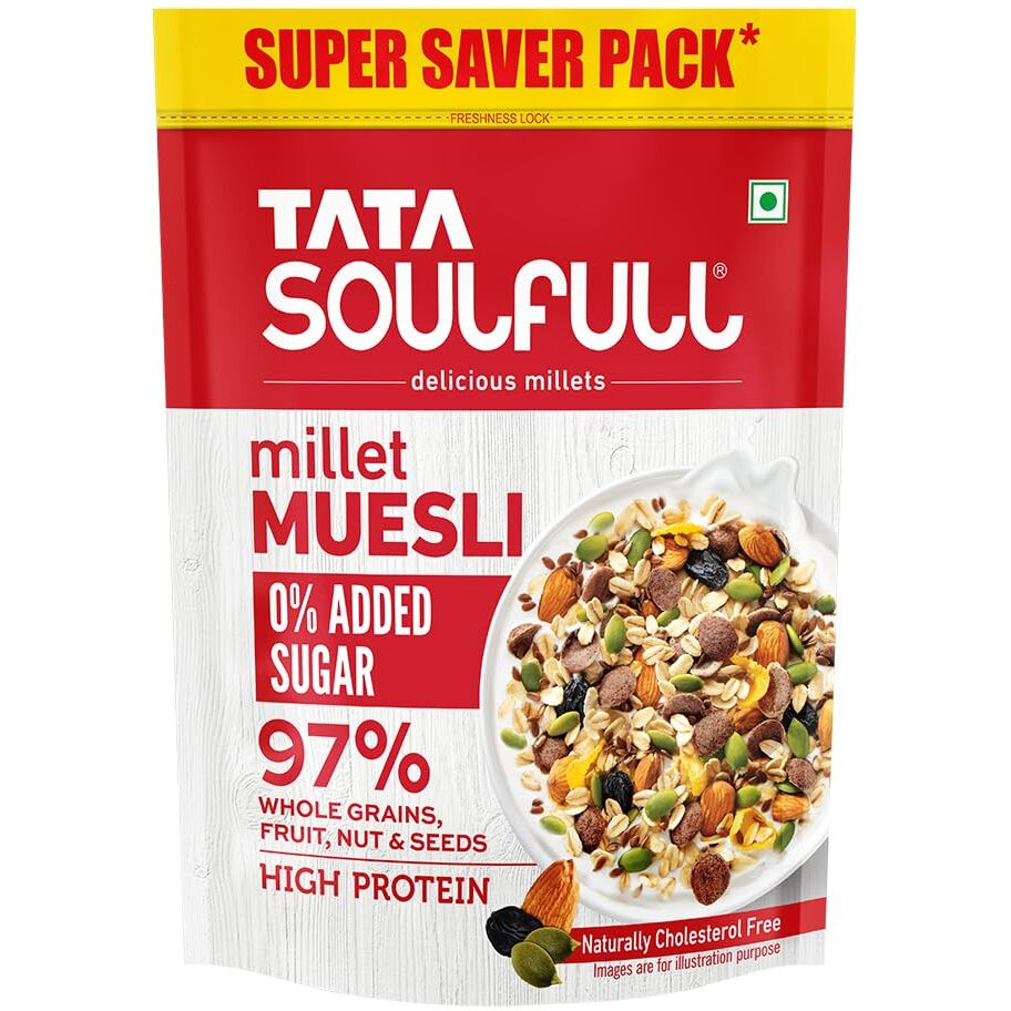 Tata Soulfull 0% Added Sugar Millet Muesli, 700 g