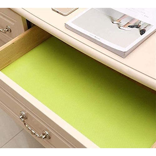 KayJen EVA Anti Slip Shelf Liner Mat/Sheet for Fridge, Bathroom, Kitchen, Drawer (45 cm X 5 m, Light Green), Ethylene Vinyl Acetate