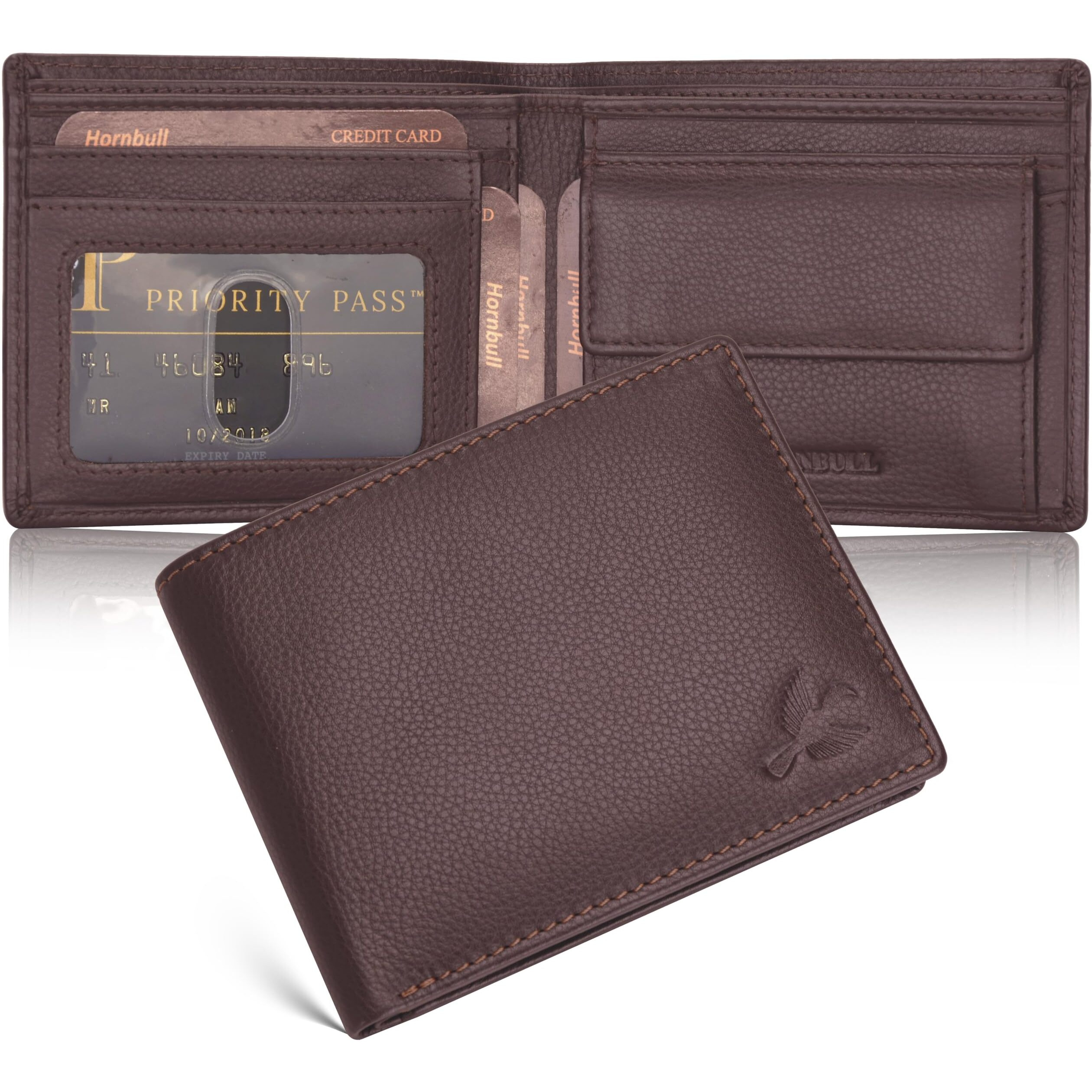 HORNBULL Maddison Men's Brown Genuine Leather Wallet | Branded Quality Wallet for Men with RFID Blocking | Mens Gift Set