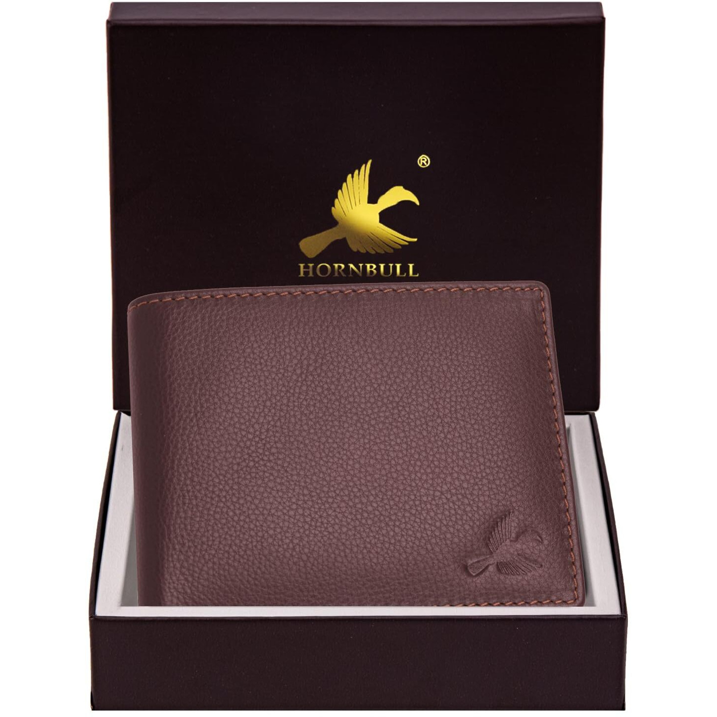 HORNBULL Maddison Men's Brown Genuine Leather Wallet | Branded Quality Wallet for Men with RFID Blocking | Mens Gift Set