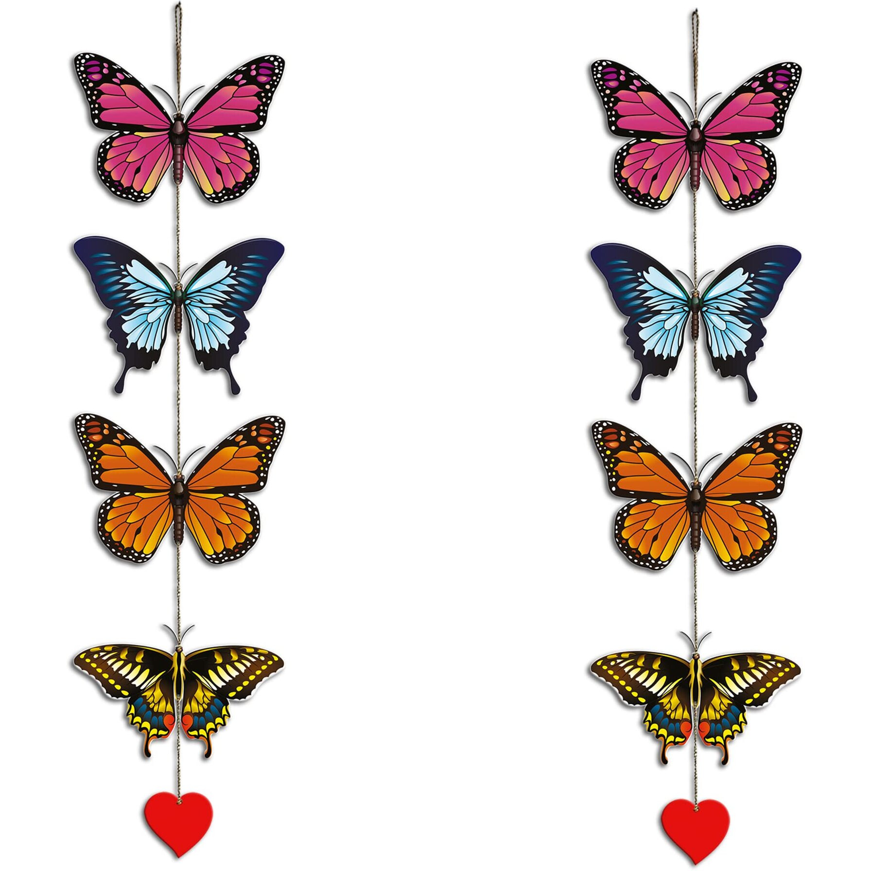 Artvibes Beautiful Butterflies Wall and Door Hanging for HomeDecor (WH_5202N) multicolor