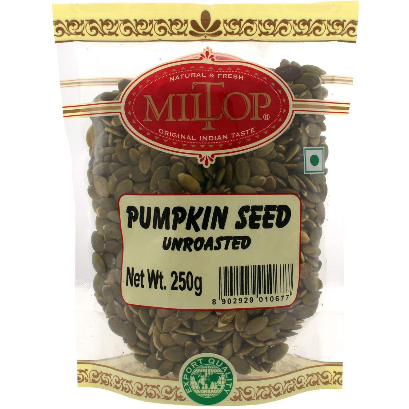 Miltop Premium Raw Unsalted Pumpkin Seed for eating, 250g