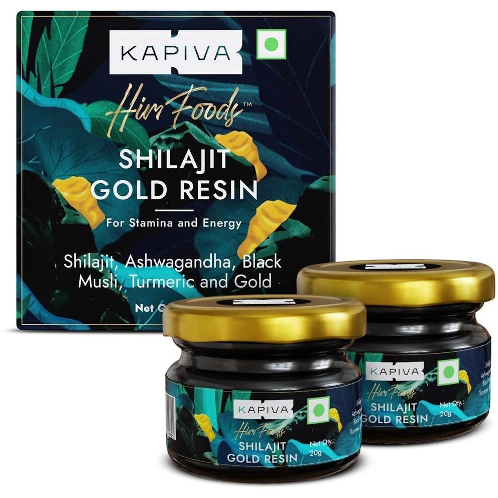 Kapiva Shilajit Gold Resin - 20g | Helps in boosting Stamina | Contains 24 Carat Gold | 100% Ayurvedic (Pack of 2)