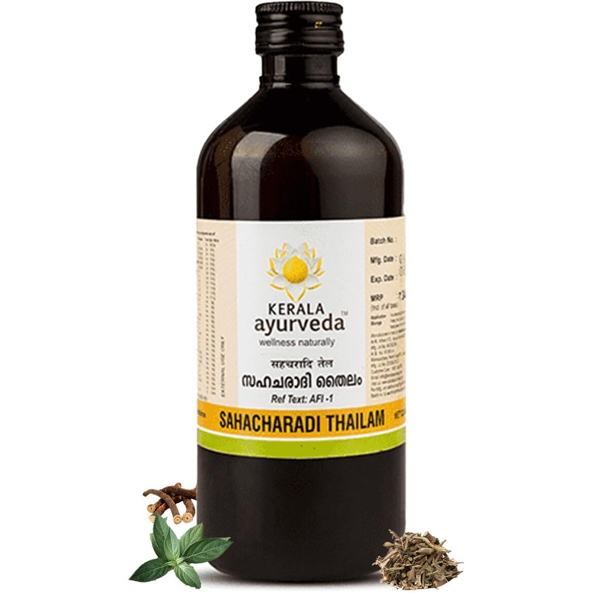 Kerala Ayurveda Sahacharadi Massage Thailam 450ml | Relief from Back pain and sciatica | With Sahachara, Dashmoola, Manjistha | Sesame Oil Base | Ayurvedic Herbal formulation