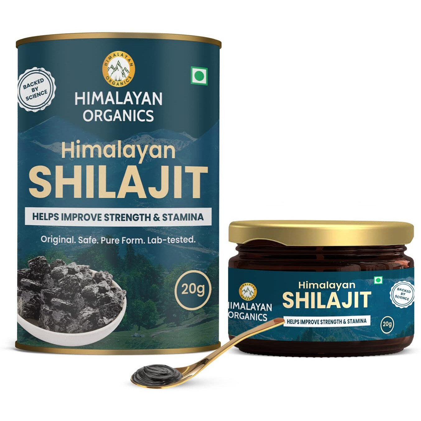 Himalayan Organics 100% Pure Shilajit/Shilajeet Resin to Boost Performance,Power, Stamina, Endurance, Strength With Fulvic Acid & 85+ Trace Minerals Complex for Energy,Maximum Potency I - 20g