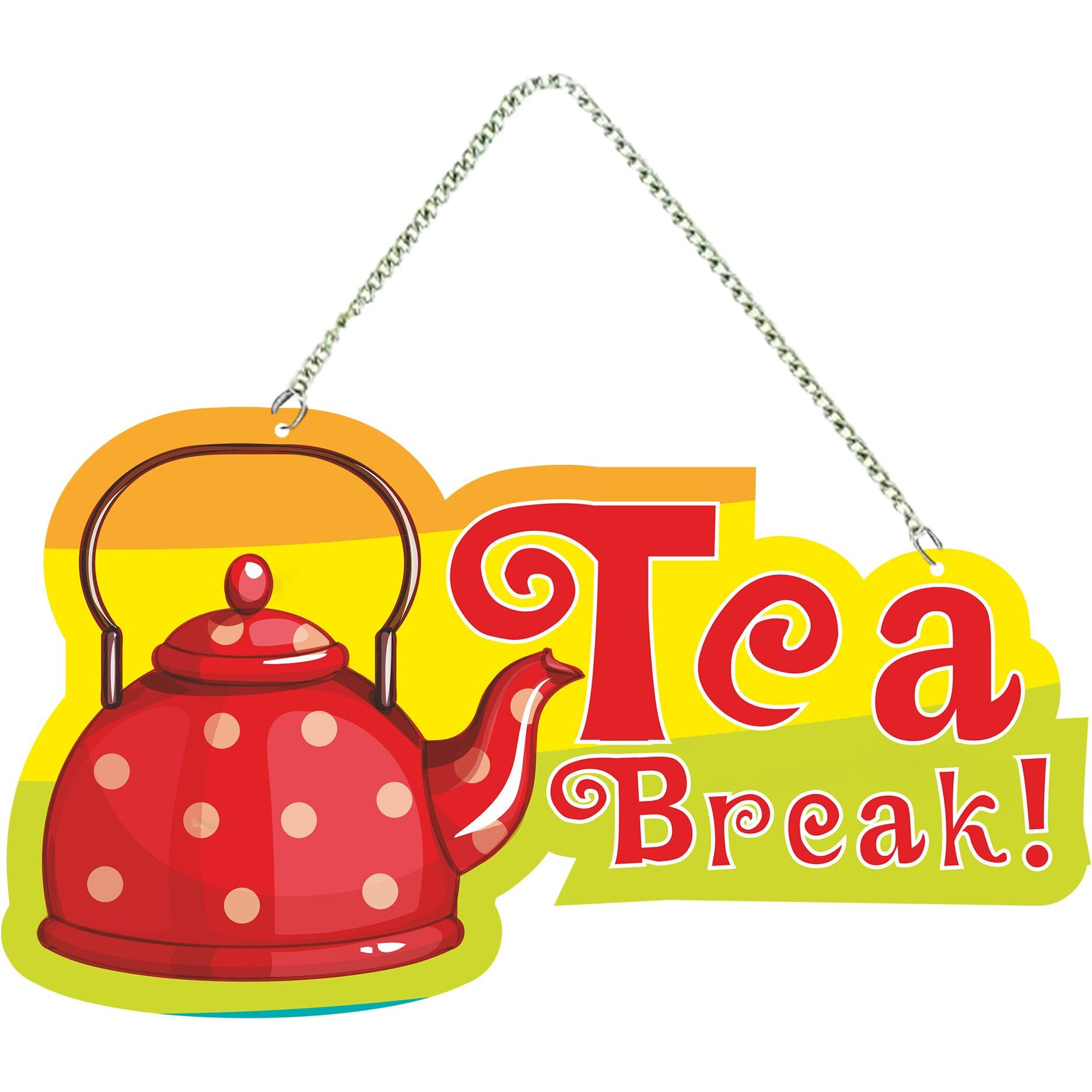 Artvibes Tea Break Quote Wall Hanger for HomeDecor| Office| Gift| BedRoom| LivingRoom, Decoration (WH_5511N), Multi 11