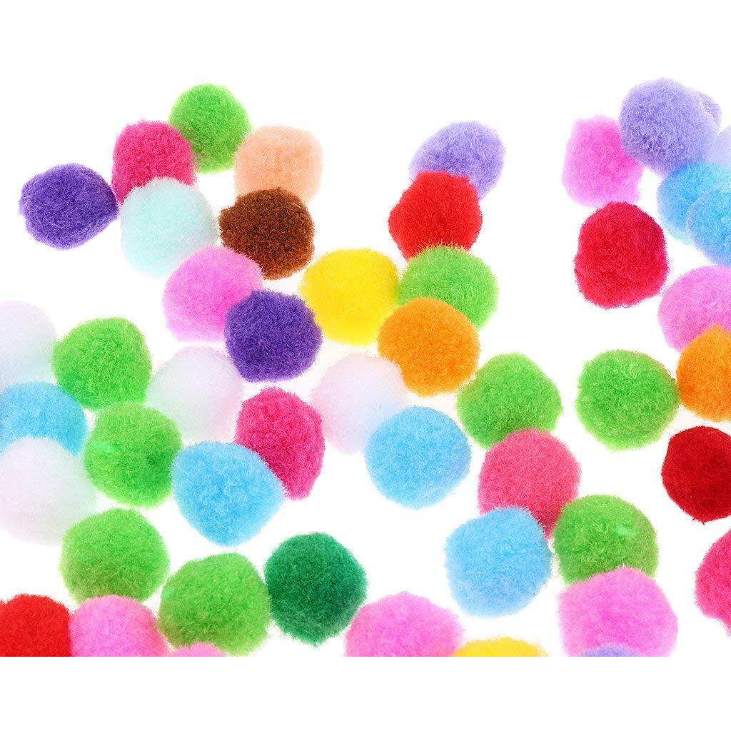 Paraspapermart 50 Pieces Mixed Color Felt Balls Pompom Ball Pom Pom for DIY Sewing Crafts Jewelry Making - Multicolor, 25mm, Felt