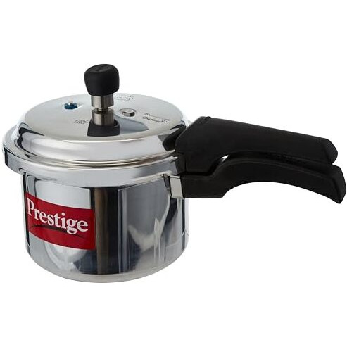 Prestige Deluxe Plus Induction Base Aluminium Outer Lid Pressure Cooker, 3 Litres, Silver