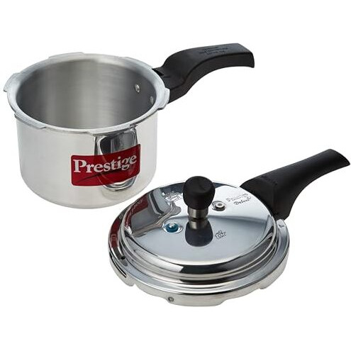 Prestige Deluxe Plus Induction Base Aluminium Outer Lid Pressure Cooker, 3 Litres, Silver