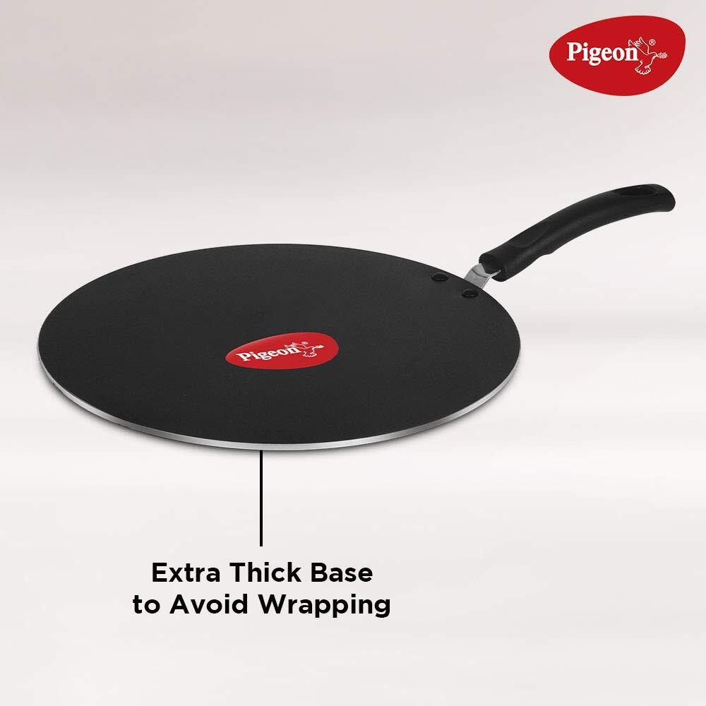 Pigeon by Stovekraft Non-Stick Aluminium Multi Tawa (31cm, Black)