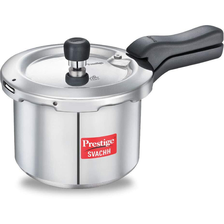 Prestige Svachh Aluminium Outer Lid Pressure Cooker 3 L (Silver), 3 Liter