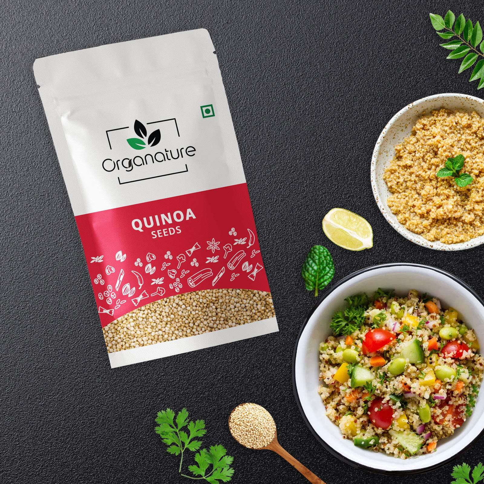 Organature Fresh White Quinoa Seeds | Whole Quinoa Seeds Diet Food for Weight Loss, High in Protein and Calcium - (5 Kg)