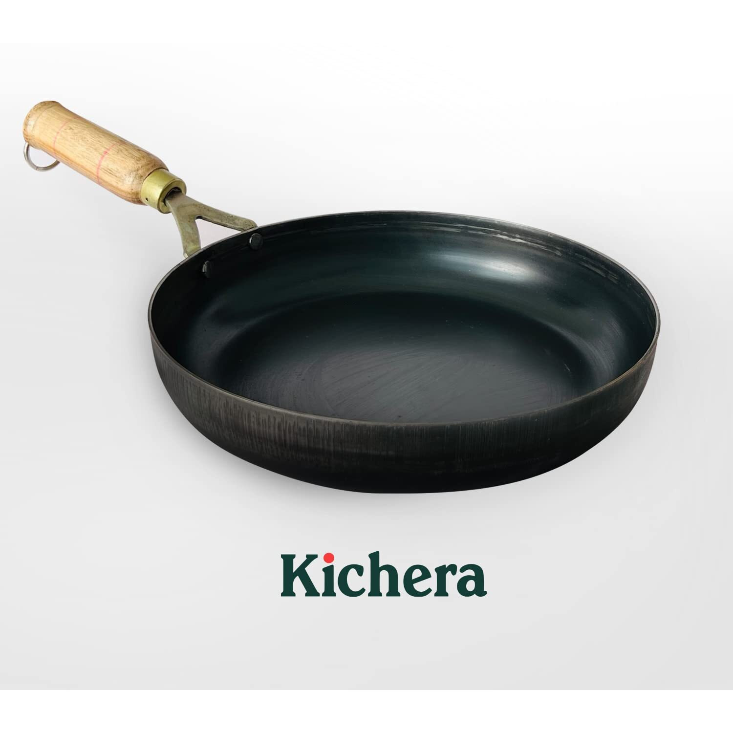 Kichera Iron Fry Pan with Wooden Handle (8 Inch)