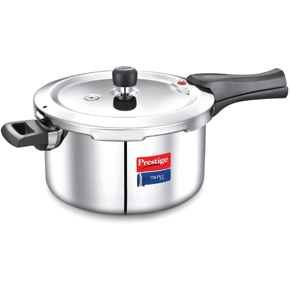 Prestige Svachh Triply 5 Litre, Silver Outer Lid Pressure Cooker (Aluminium)