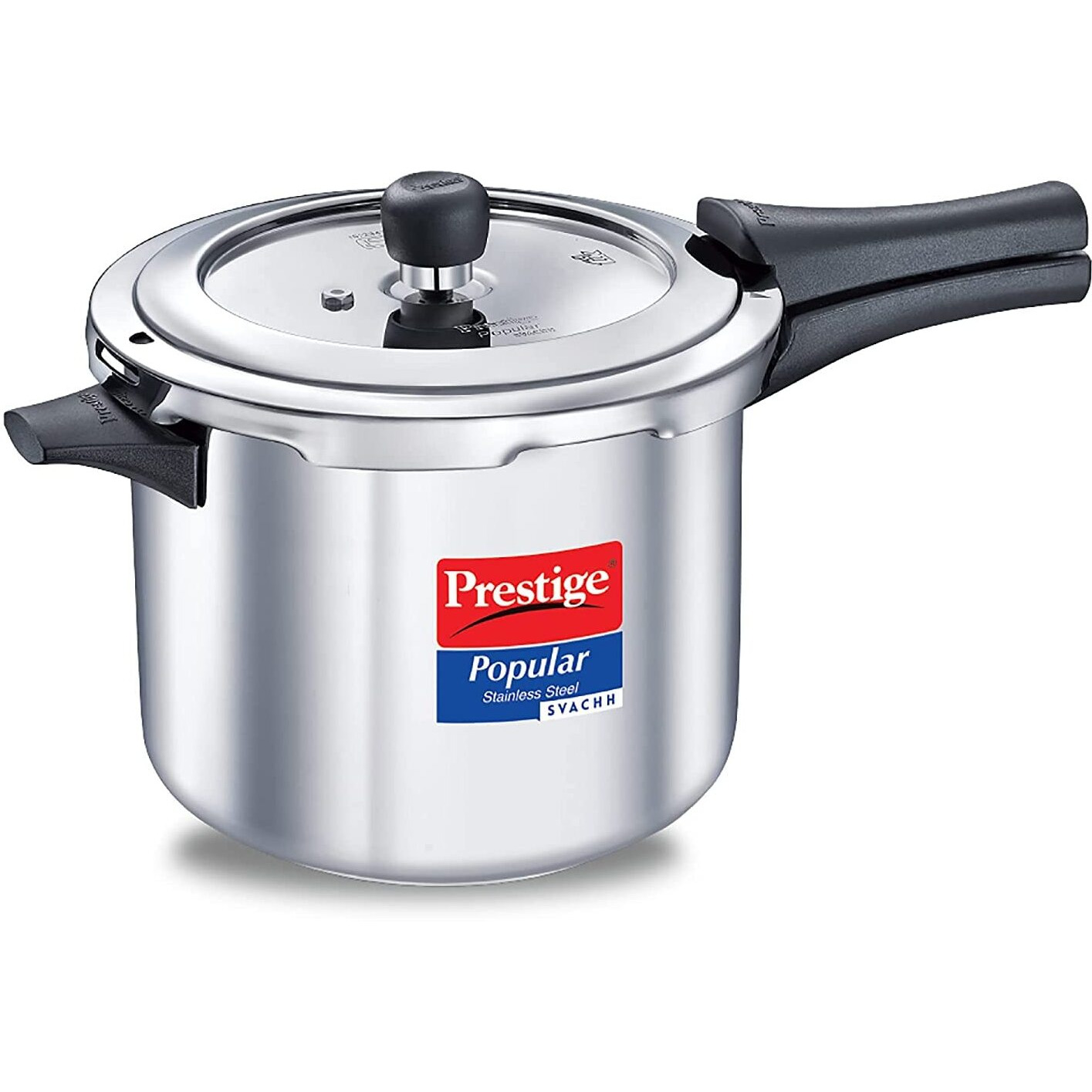 Prestige Popular Svachh Stainless Steel Outer Lid Pressure Cooker 2.0 L, 2 Liter