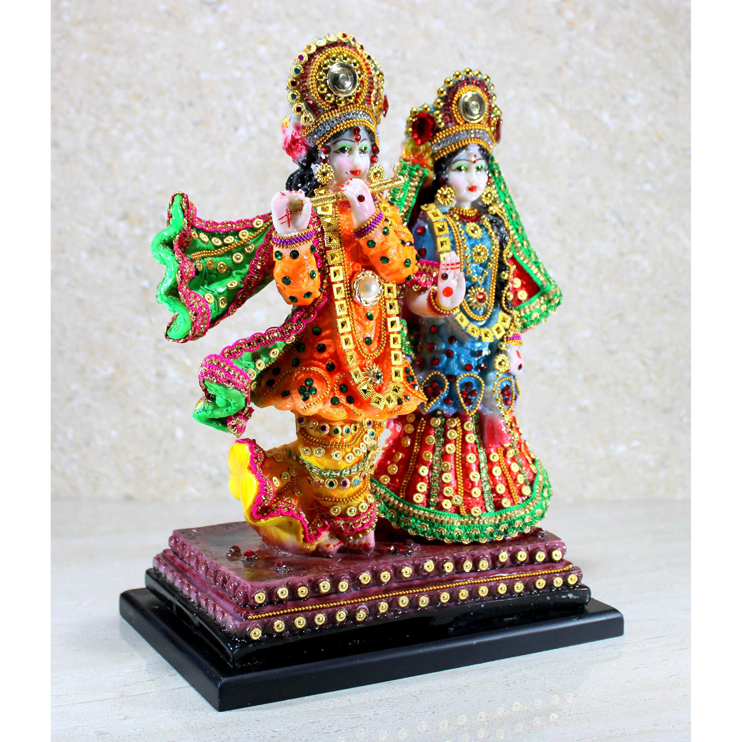 ESPLANADE - Radha Krishna Kishan Murti Idol Statue Sculpture - Resin (Radha Krishna Standing)