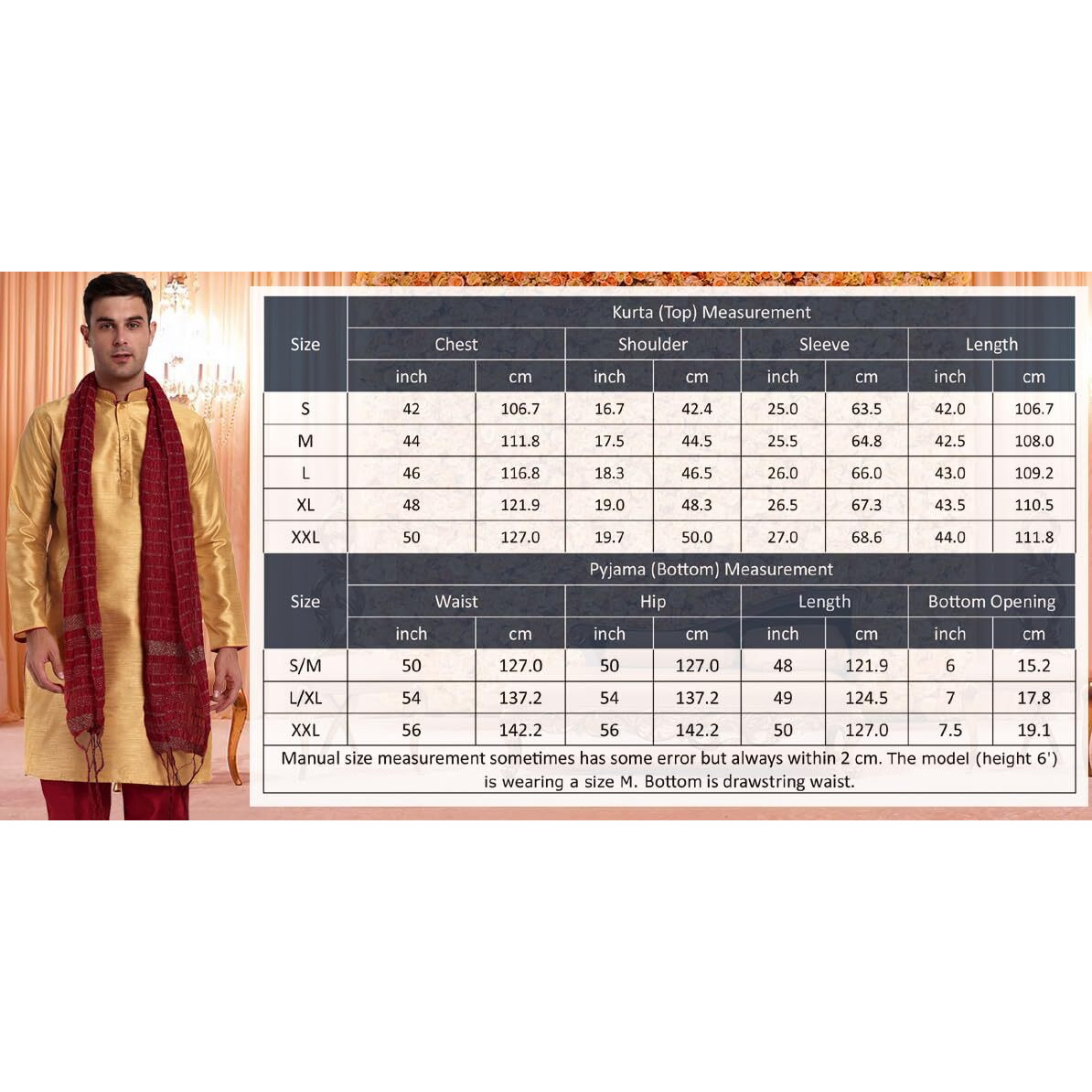 SKAVIJ Men's Art Silk Indian Ethnic Wear Kurta Pajama and Scarf Suit Festivals Season Party Dress Set Offwhite_Medium