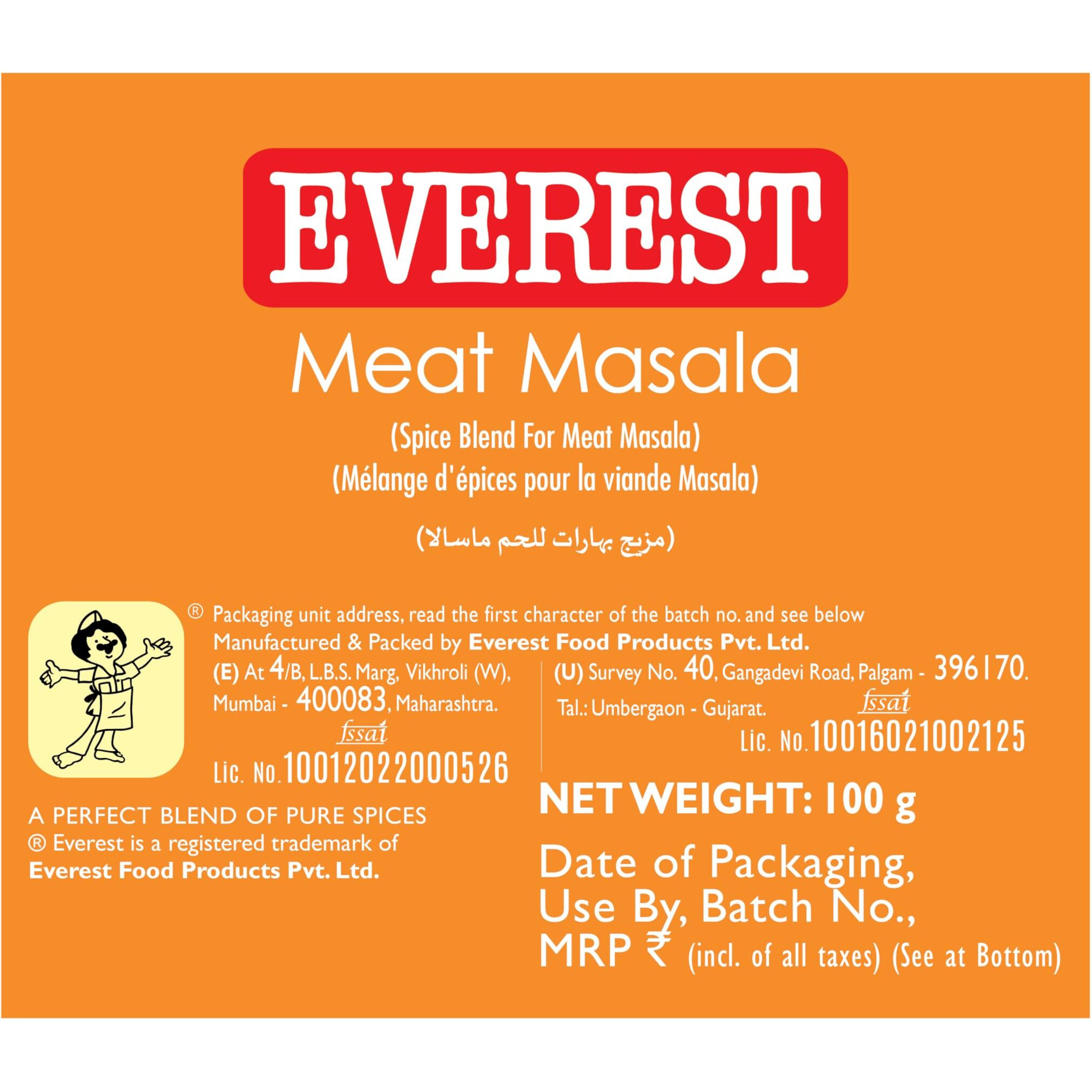 Everest Masala Powder - Meat, 100g Carton