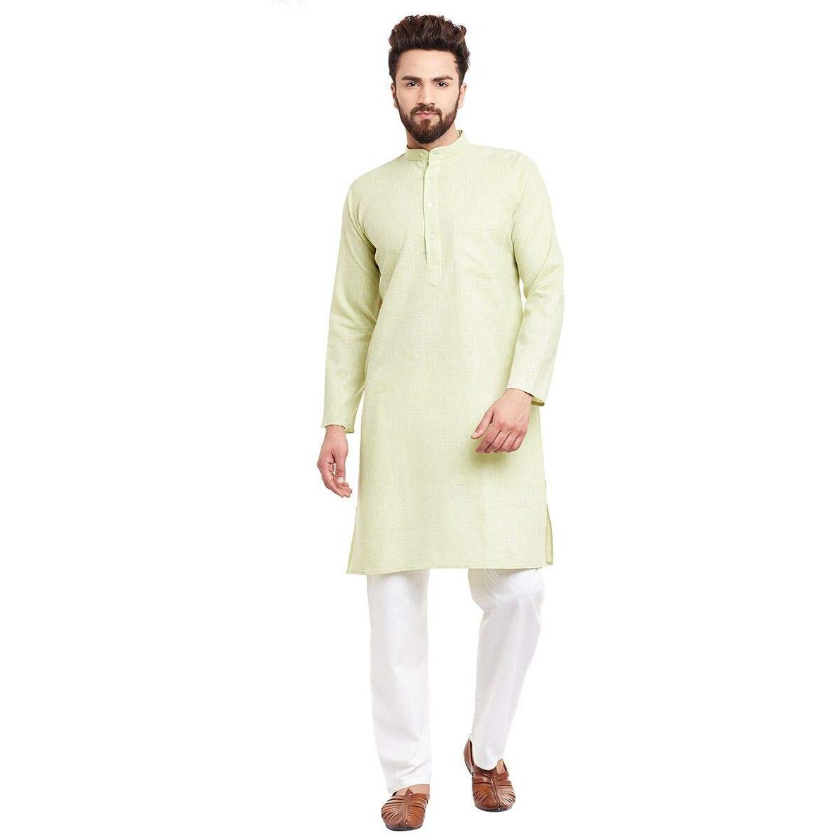 Sojanya (Since 1958 Men's Cotton Linen Kurta Pyjama