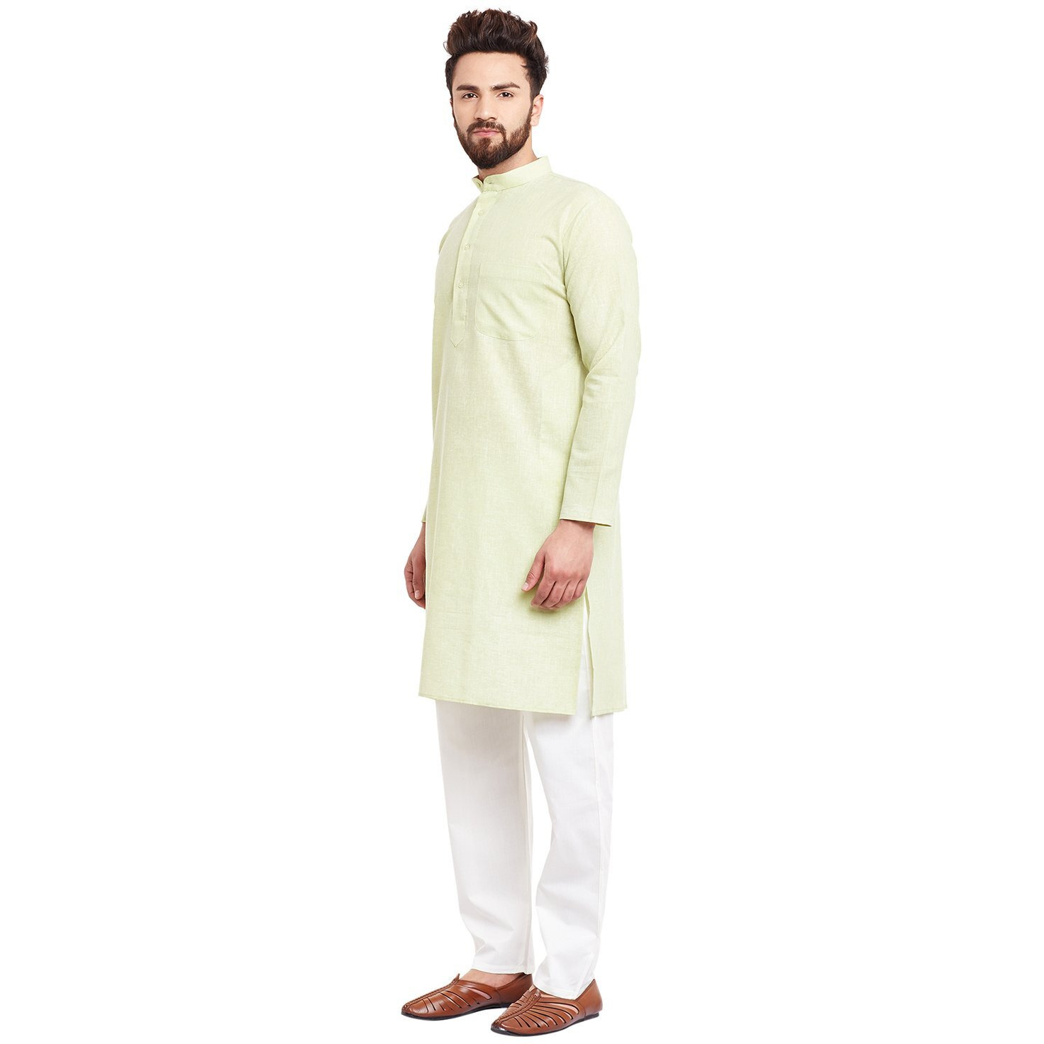 Sojanya (Since 1958 Men's Cotton Linen Kurta Pyjama