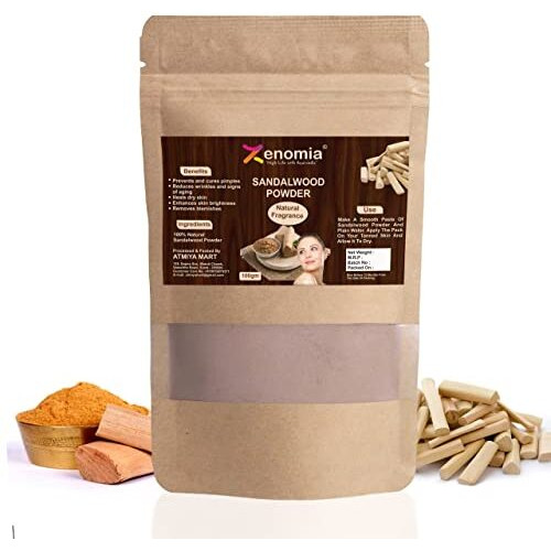 Zenomia Sandalwood Powder For Face Pack, Skin, Pooja, Tilak and Wedding, 100 G