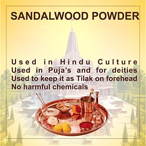 Zenomia Sandalwood Powder For Face Pack, Skin, Pooja, Tilak and Wedding, 100 G