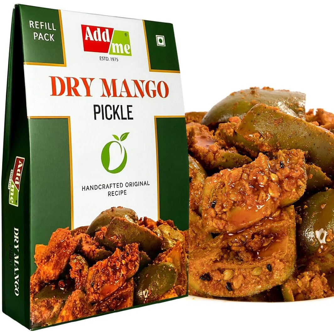 Add me Dry mango pickles in Mustard oil 1kg | sukha aam ka achar in village style mango pickles homemade glass pack.