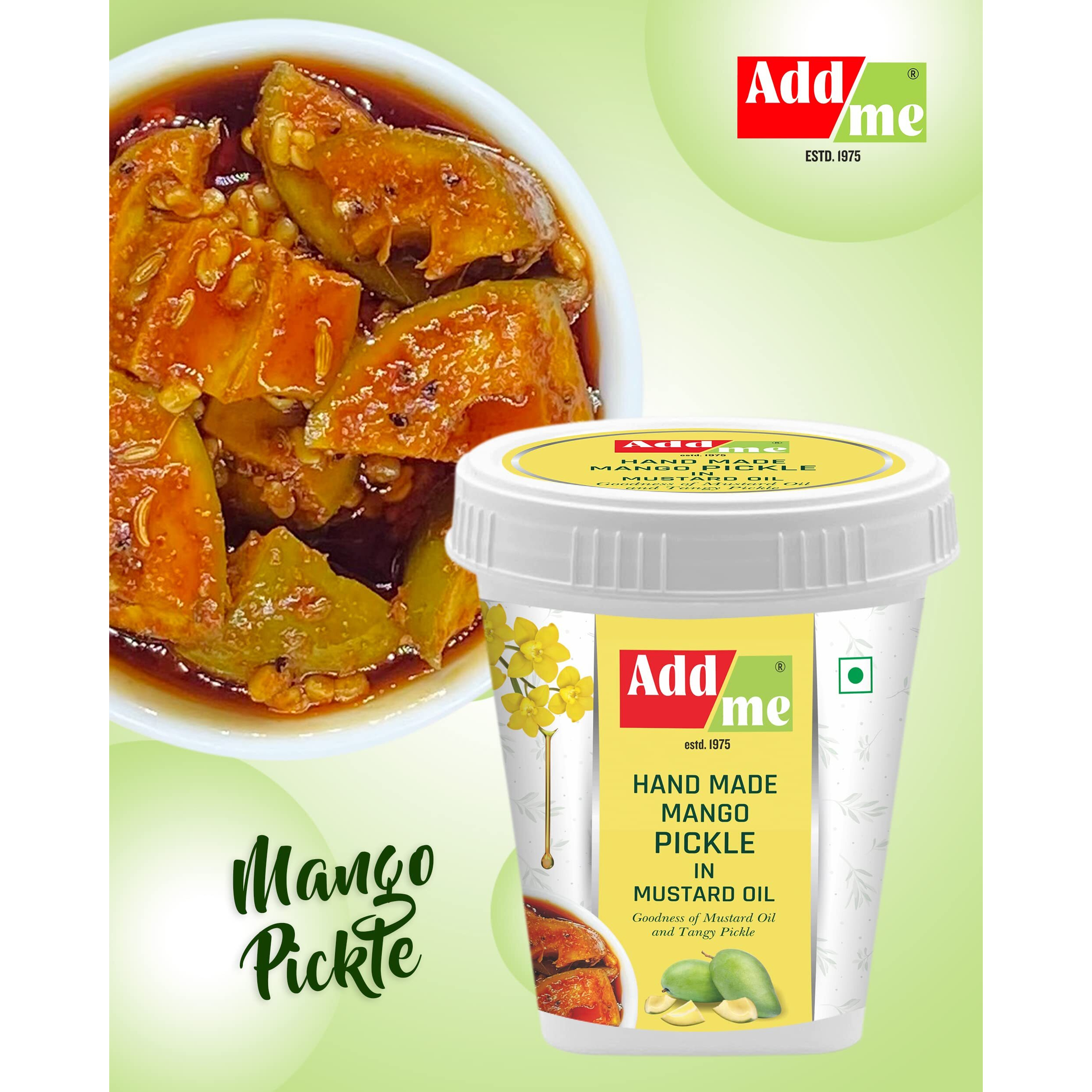 Add Me Hand Made Mango Pickle 500g in Mustard Oil North Indian Aam ka Achar