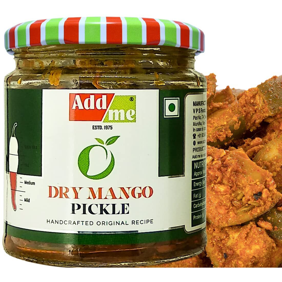 Add me Home Made Handmade Dry Mango Pickle Gift Box sukha aam ka achar 150gm, Lemon Pickle khatta meetha nimbu ka achar 200gm & Mixed Pickle 200gm, Mix Combo Gift Pack Glass jar