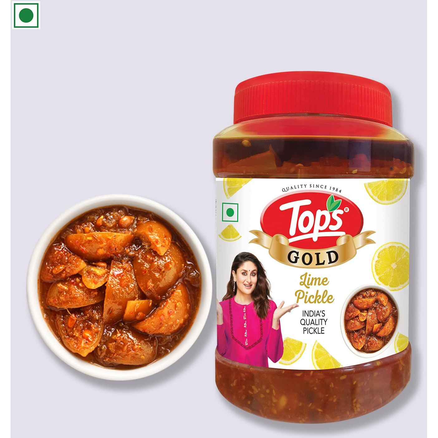 TOPS Gold Pickle Lime -900 gm | Perfect blend of tangy limes and healthy mustard oil