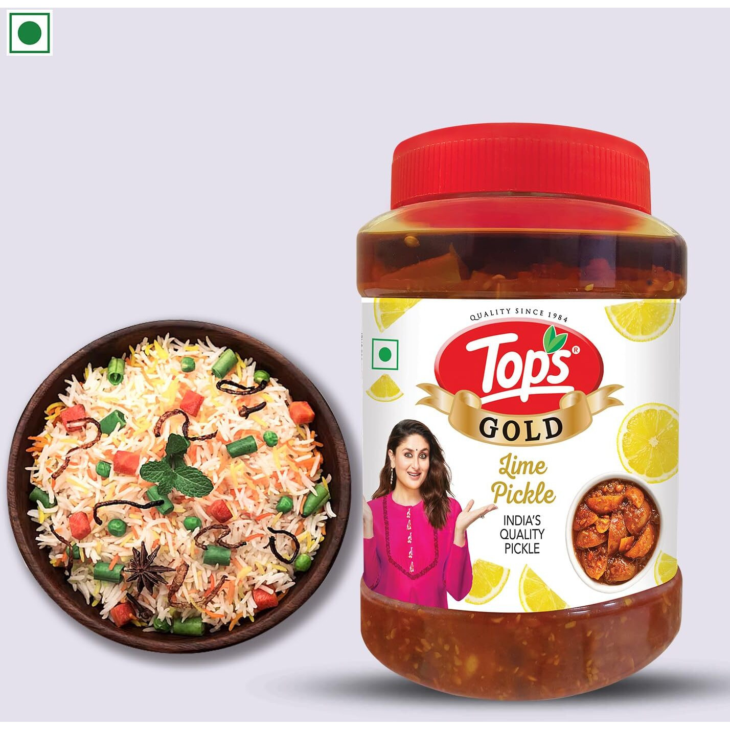 TOPS Gold Pickle Lime -900 gm | Perfect blend of tangy limes and healthy mustard oil