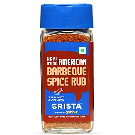 CRISTA American Barbeque Spice Rub | International Spices Blend | BBQ Seasoning for Vegetables & Paneer | Zero added Colours, Fillers, Additives & Preservatives | 50 gms