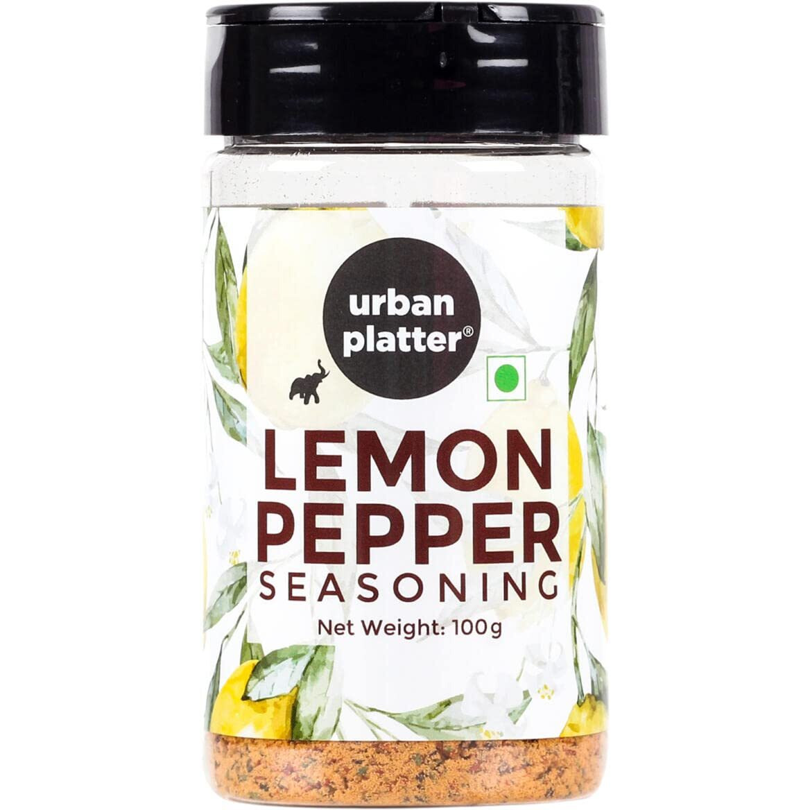 Urban Platter Lemon Pepper Seasoning Mix Shaker Jar, 100g (Sprinkle on veggies, salads and anything of the grill | Flavour Enhancer)