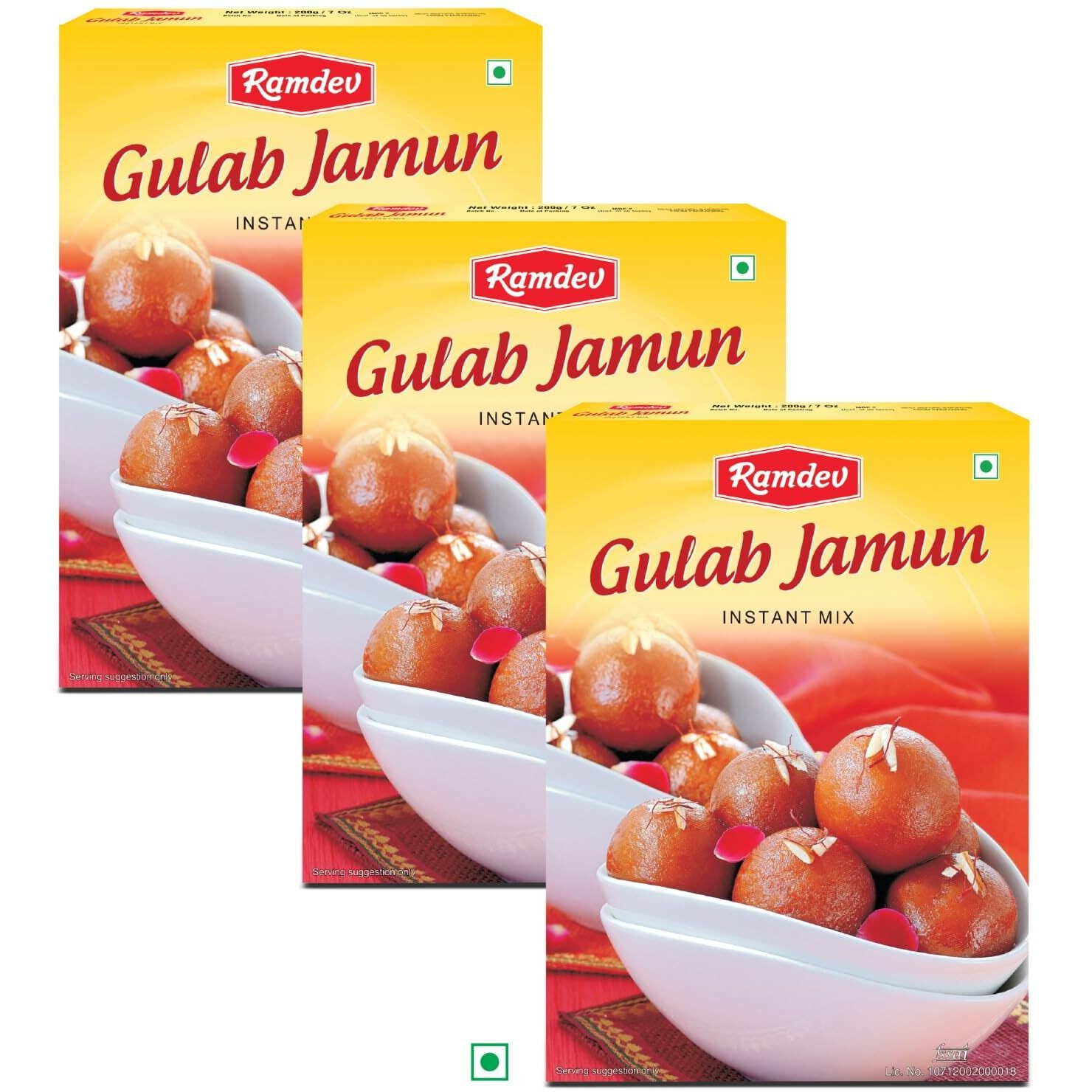 Ramdev Gulab Jamun Instant Mix 400g - Pack of 3