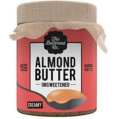 The Butternut Co. Almond Butter Creamy 200g - Unsweetened, 100% Dry Roasted, Heart-Healthy Fats, Protein Source, High in Vitamin E - Gluten-Free, Vegan, Keto-Friendly